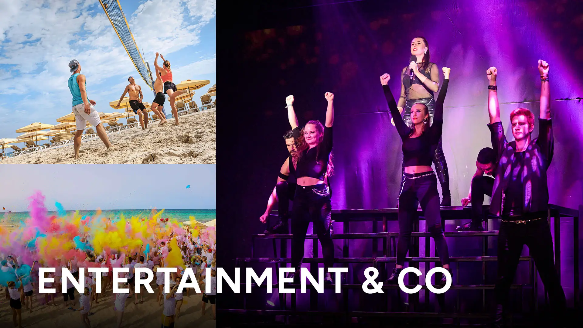 Entertainment bei Aldiana, Show, Volleyball, Holi-Festival-Party